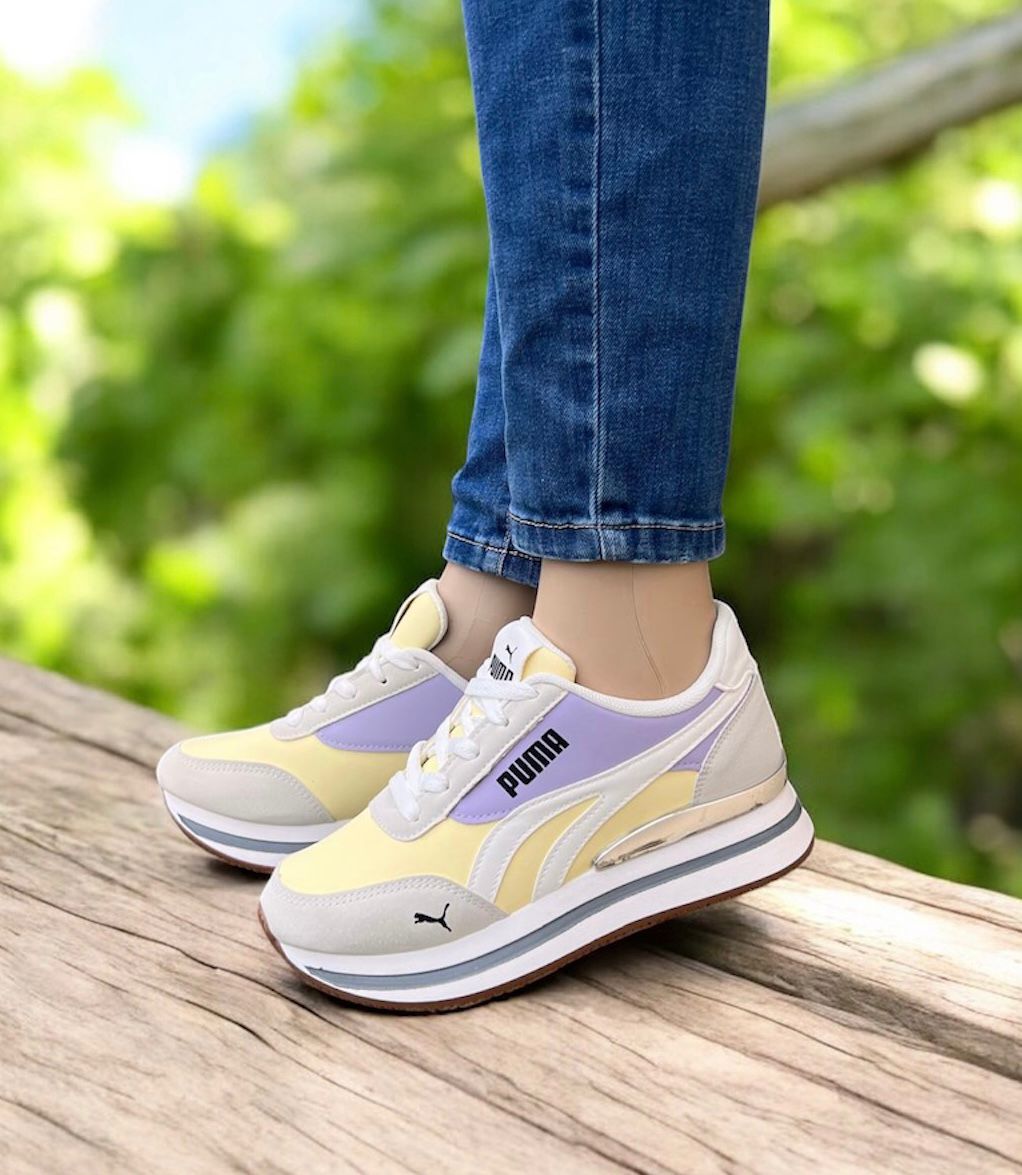 tenis puma de dos colores